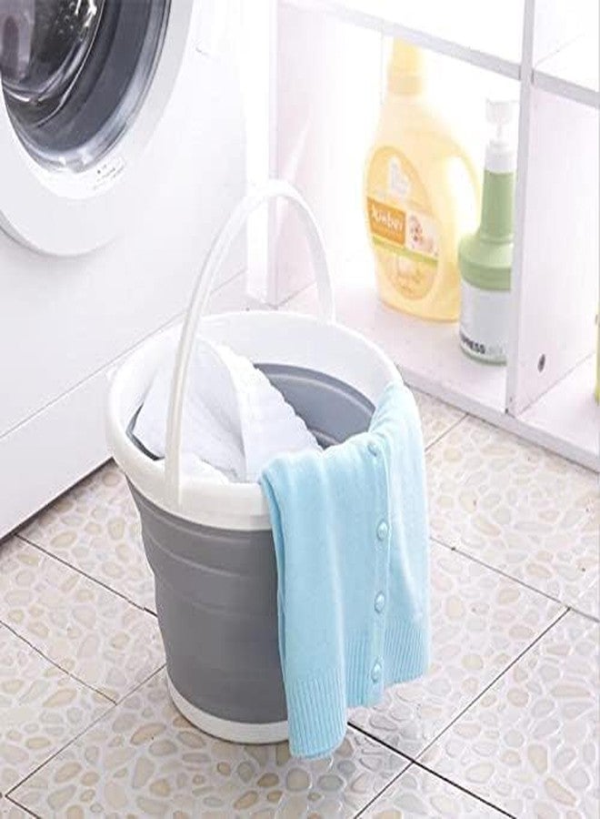 NOMAZO Silicone Collapsible Bucket Balti for Fishing, Camping, Car Washing Folding Plastic Square Bucket Cleaning Tools Laundry Basket Water Storage 10 Liter(Multicolor) 1 pcs-ZN-097 - Image 3